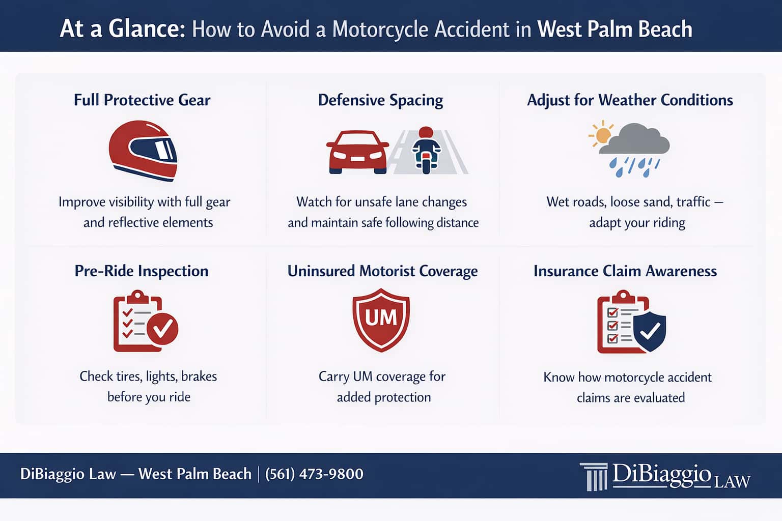 How to Avoid a Motorcycle Accident in West Palm Beach, Florida 1 At a Glance How to Avoid a Motorcycle Accident in West Palm Beach, Florida